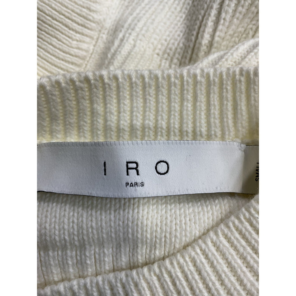 Iro 'Guarida' White Strong Shoulder Sweater Size S
