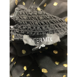 Intermix 'Andressa' Black Metallic Silk Mini Dress Size 10