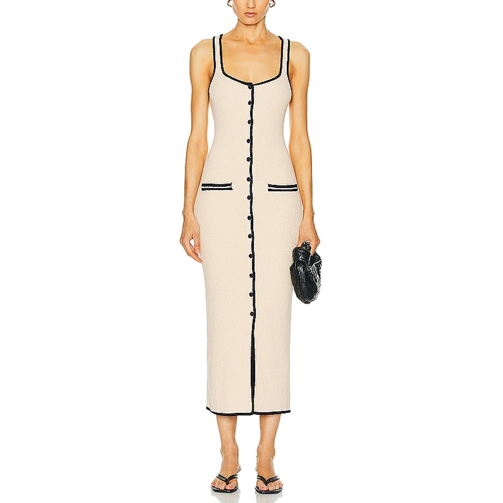 L'Academie 'By Marianna' Beige Havilah Midi Dress Size M - NWT