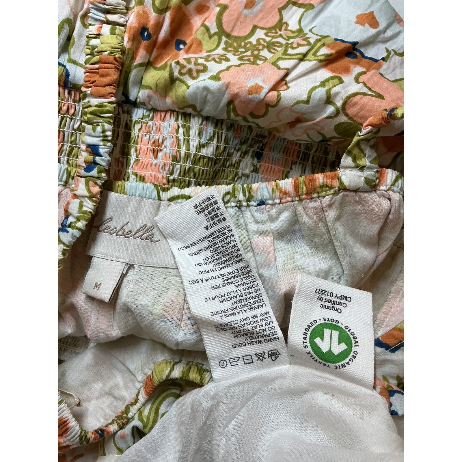 Cleobella 'Patrice' Orange Cotton Midi Dress Size M