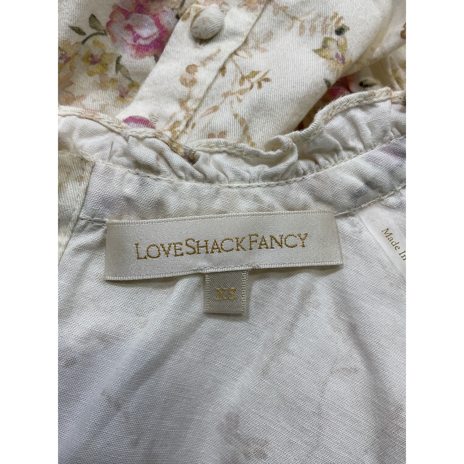 Loveshackfancy 'Tayshia' Pink Top Size XS
