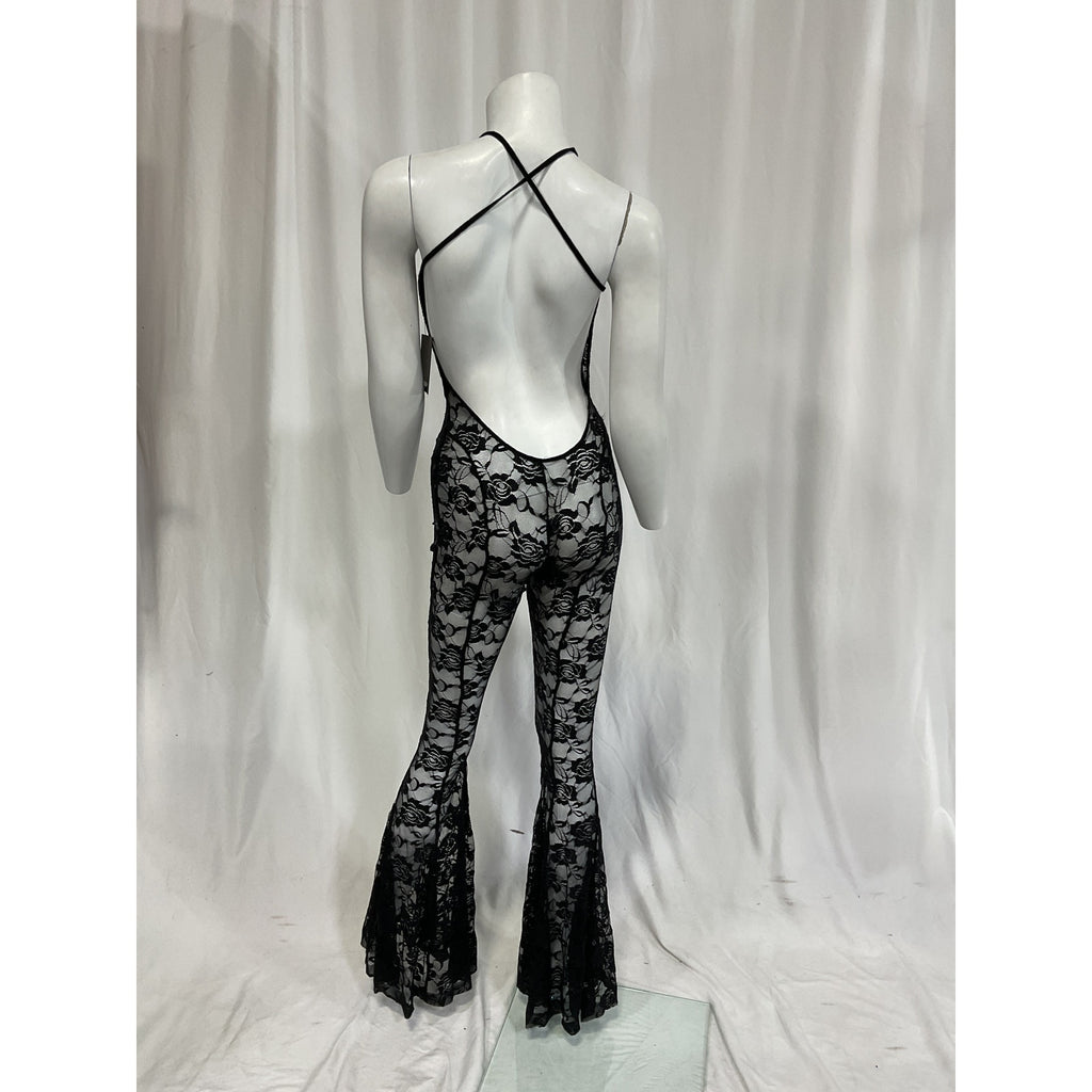Norma Kamali 'Low' Black Back Slip Fishtail Jumpsuit Size XS - NWT