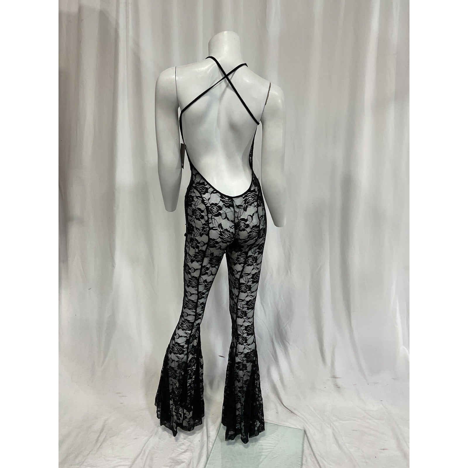 Norma Kamali 'Low' Black Back Slip Fishtail Jumpsuit Size XS - NWT