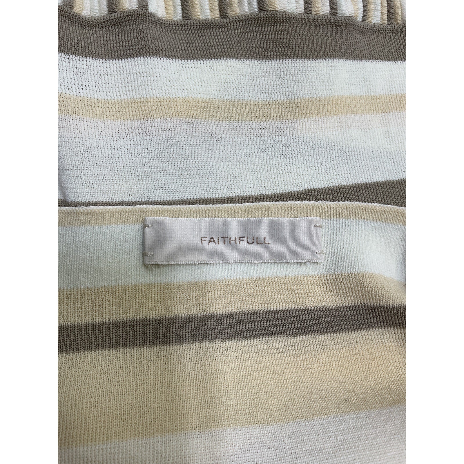 Faithfull The Brand 'Citara' White Cotton Strapless Top Size 6