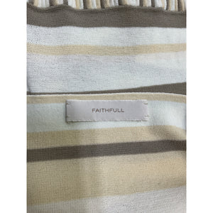 Faithfull The Brand 'Citara' White Cotton Strapless Top Size 6