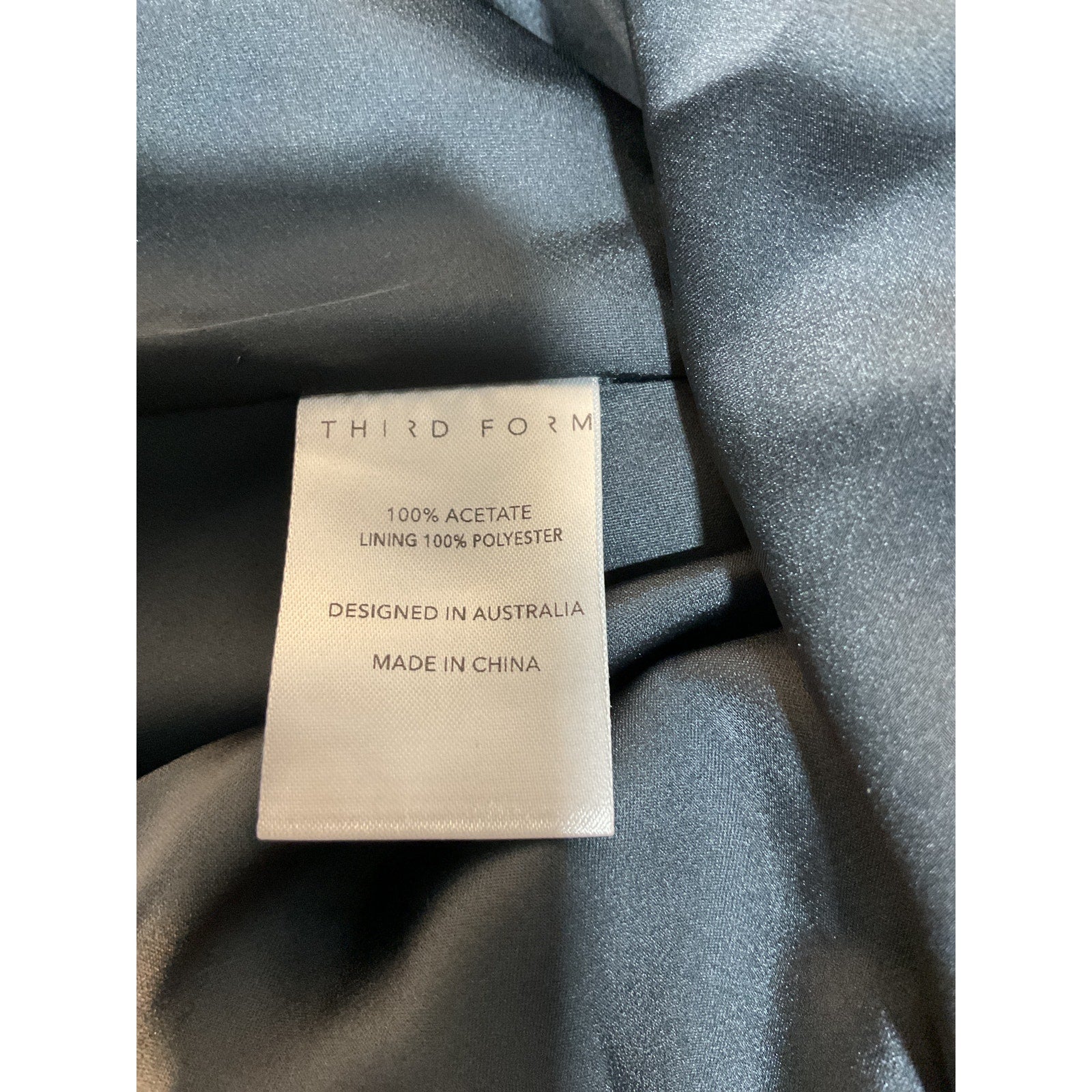 Third Form 'Crush' Grey Open Back Maxi Dress Size L - NWT