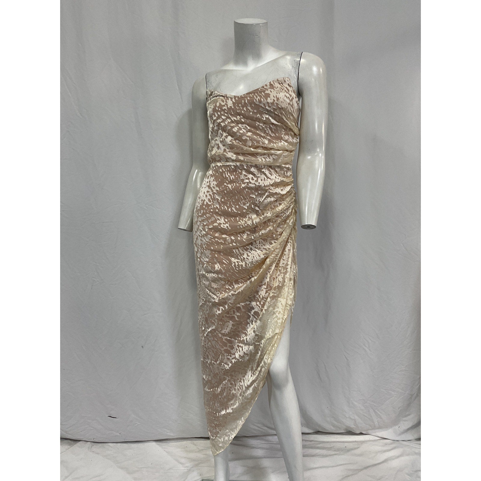 Michael Costello X Revolve 'Cecilia' White Viscose Midi Dress Size M