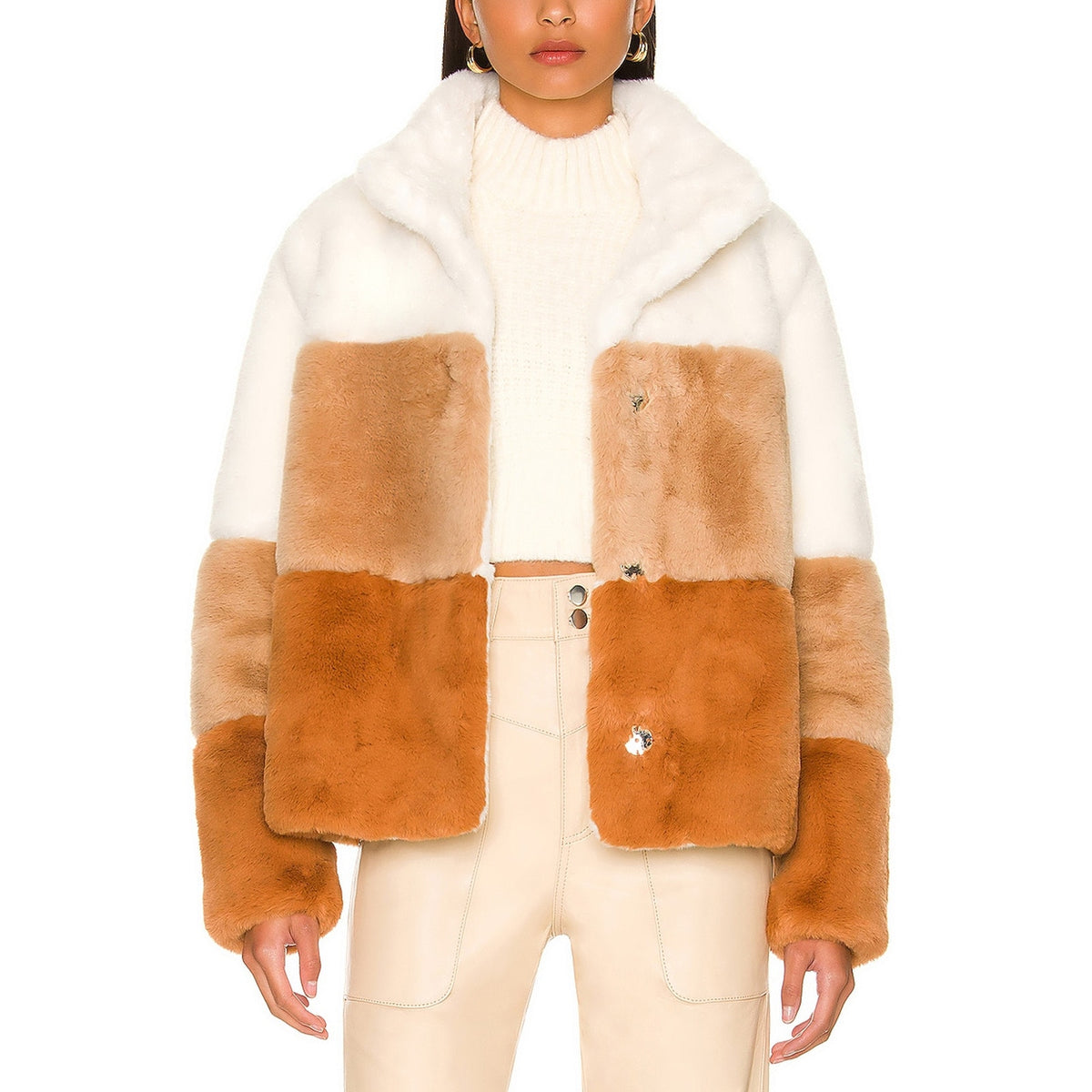 Soia & Kyo 'Bea C' White Faux Leather Jacket Size XS