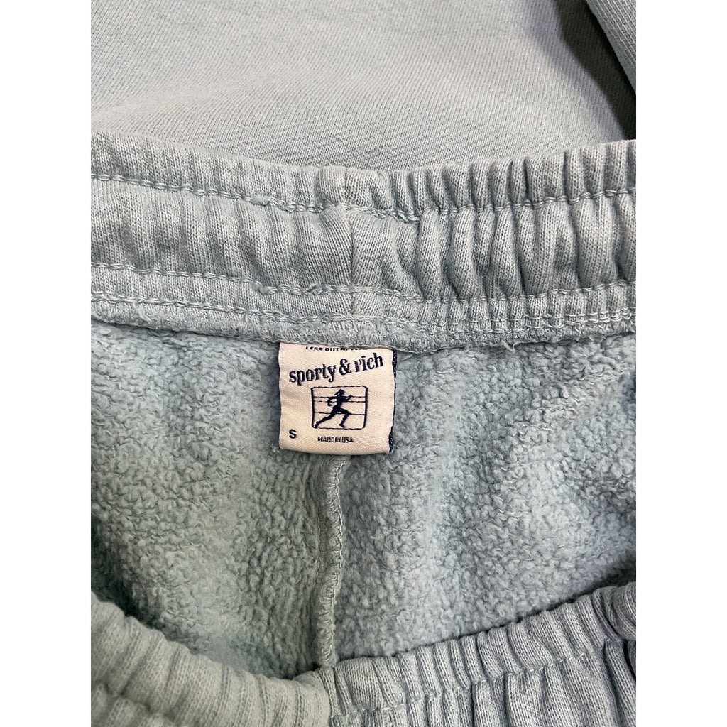 Sporty & Rich Club Blue Cotton Sweatpants Size S
