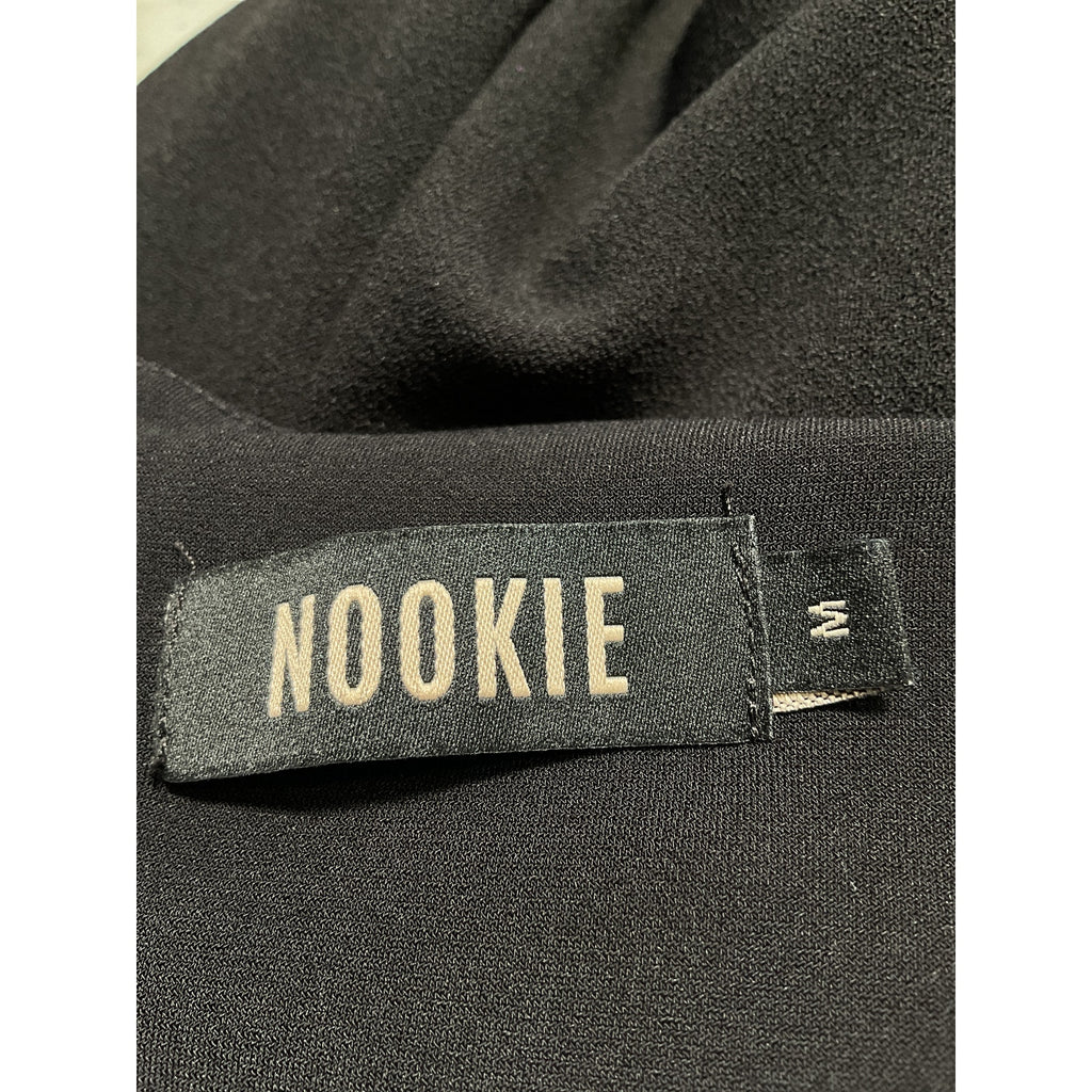 Nookie 'Romance' Black Crepe Midi Dress Size M