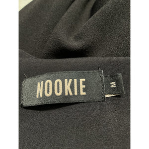 Nookie 'Romance' Black Crepe Midi Dress Size M