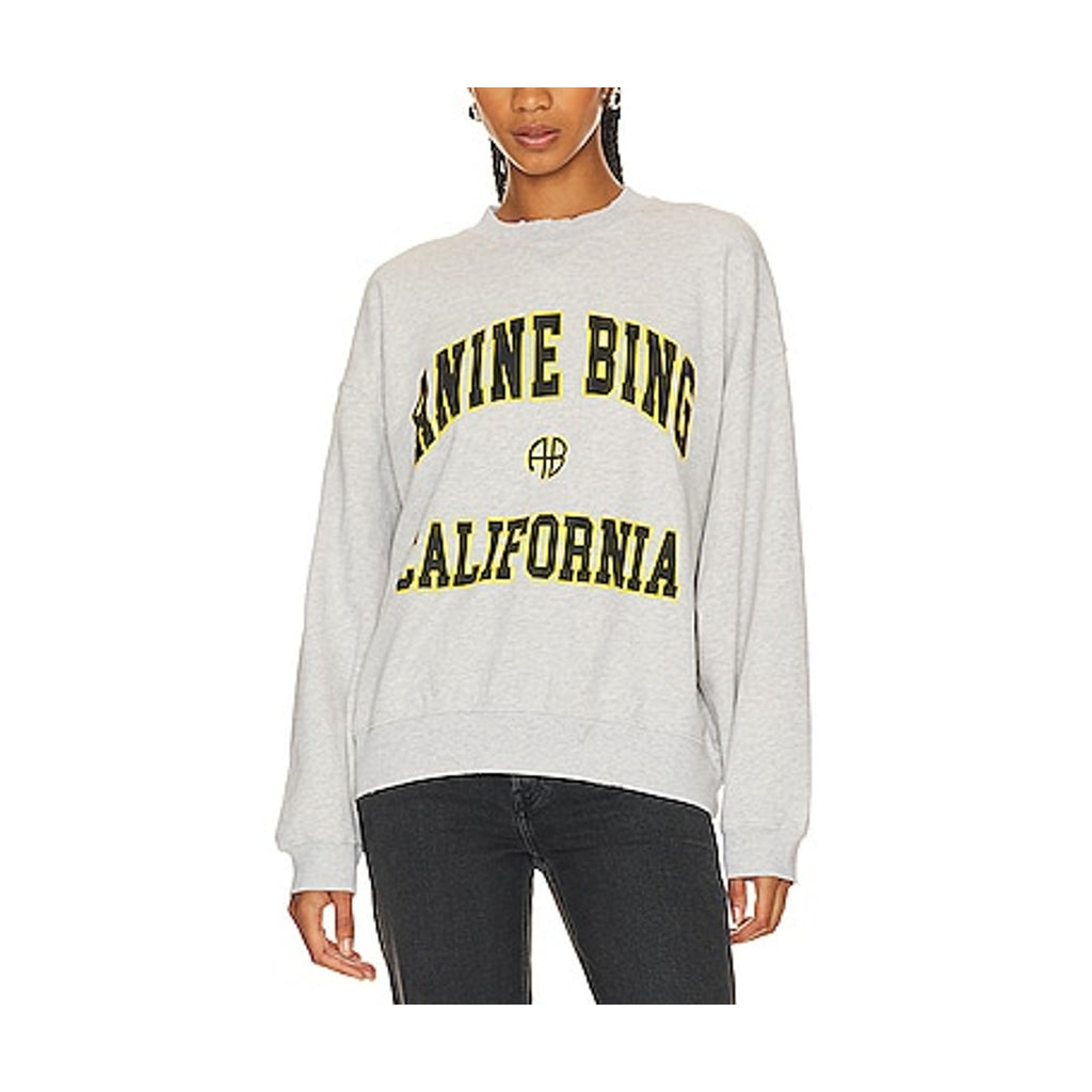 Anine Bing 'Jaci' Grey Cotton Sweatshirt Size XS