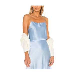 Dannijo Blue Silk Tank Top Size S