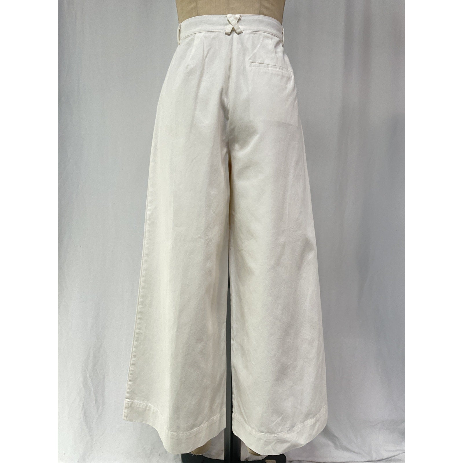 Posse 'Wesley' White Cotton Trouser Size XS