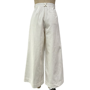 Posse 'Wesley' White Cotton Trouser Size XS