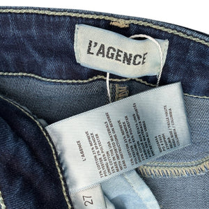 L'agence Sleek Blue Selma Baby Boot Denim Jeans Size 27