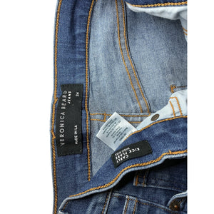 Veronica Beard High Rise Bright Blue Carly Denim Jeans Size 24