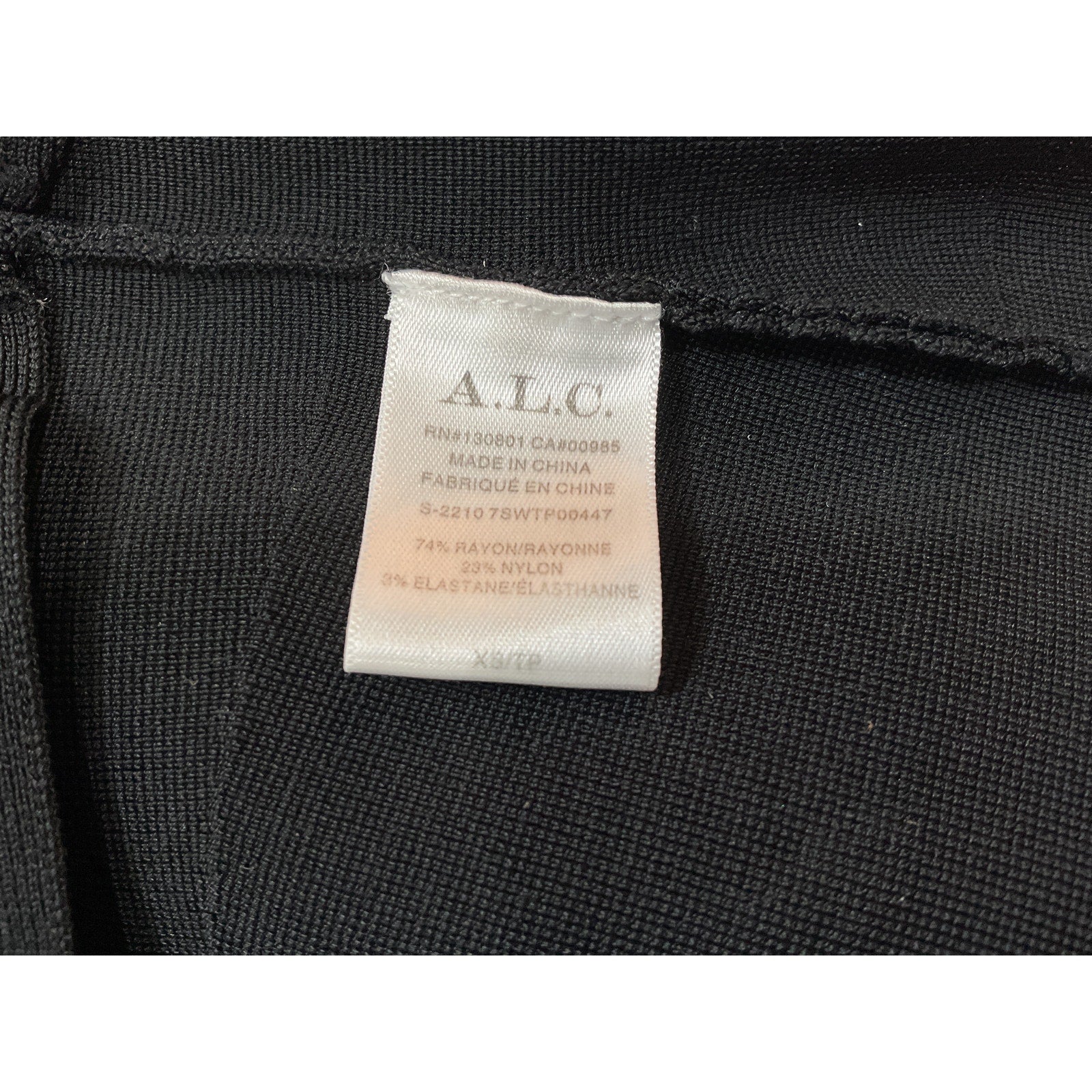 A.L.C. 'Dean' Black Top / Blouse Size XS