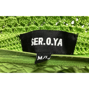 Ser.O.Ya 'Sandy' Green Crochet Skirt Size M