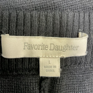 Favorite Daughter Cozy Black Fatigue Sisters Joggers Size L