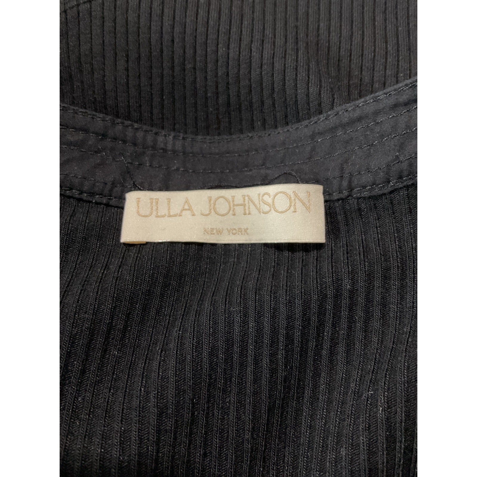 Ulla Johnson 'Birdie' Black Cotton Top Size XS