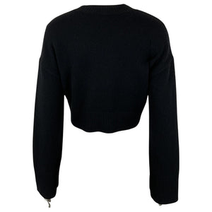 Reformation Cropped Black Paloma Sweater Size XS