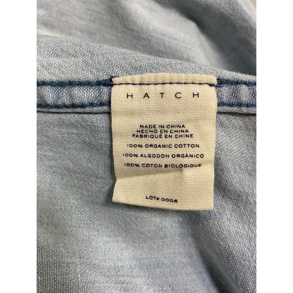 Hatch The Denim 'Maternity' Blue Cotton Shirt Size XL