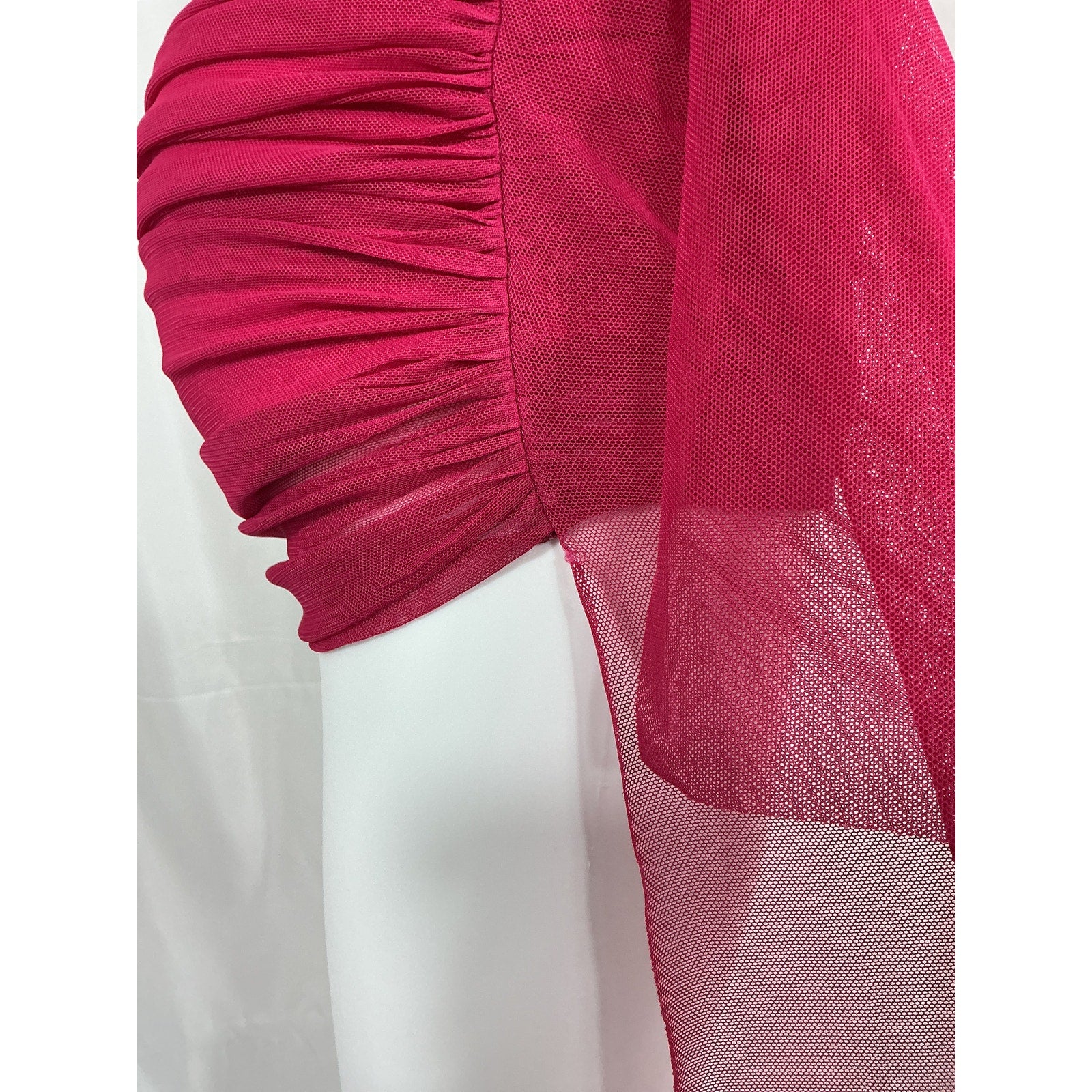 The Sei One Shoulder Pink Mini Dress With Train Size S - NWT