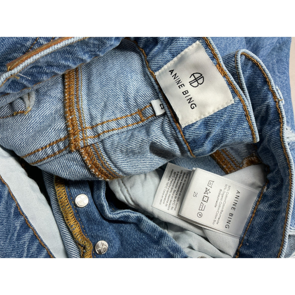 Anine Bing 'Gio' Blue Cotton Jeans Size 25