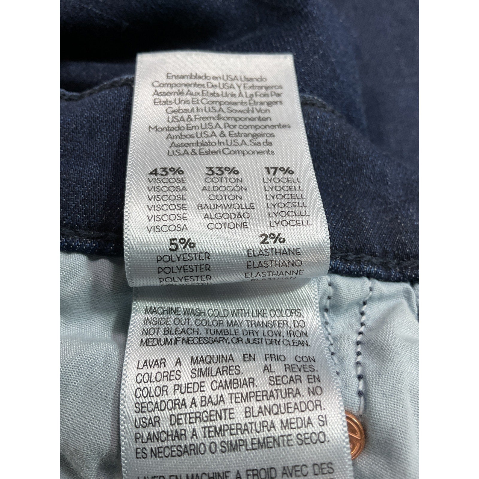 Mother 'The Insider' Blue Ankle Fray Denim Jeans Size 24