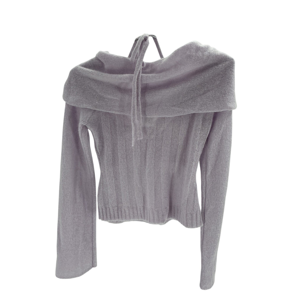 Simkhai 'Cambria' Purple Alpaca Off-The-Shoulder Top Size S