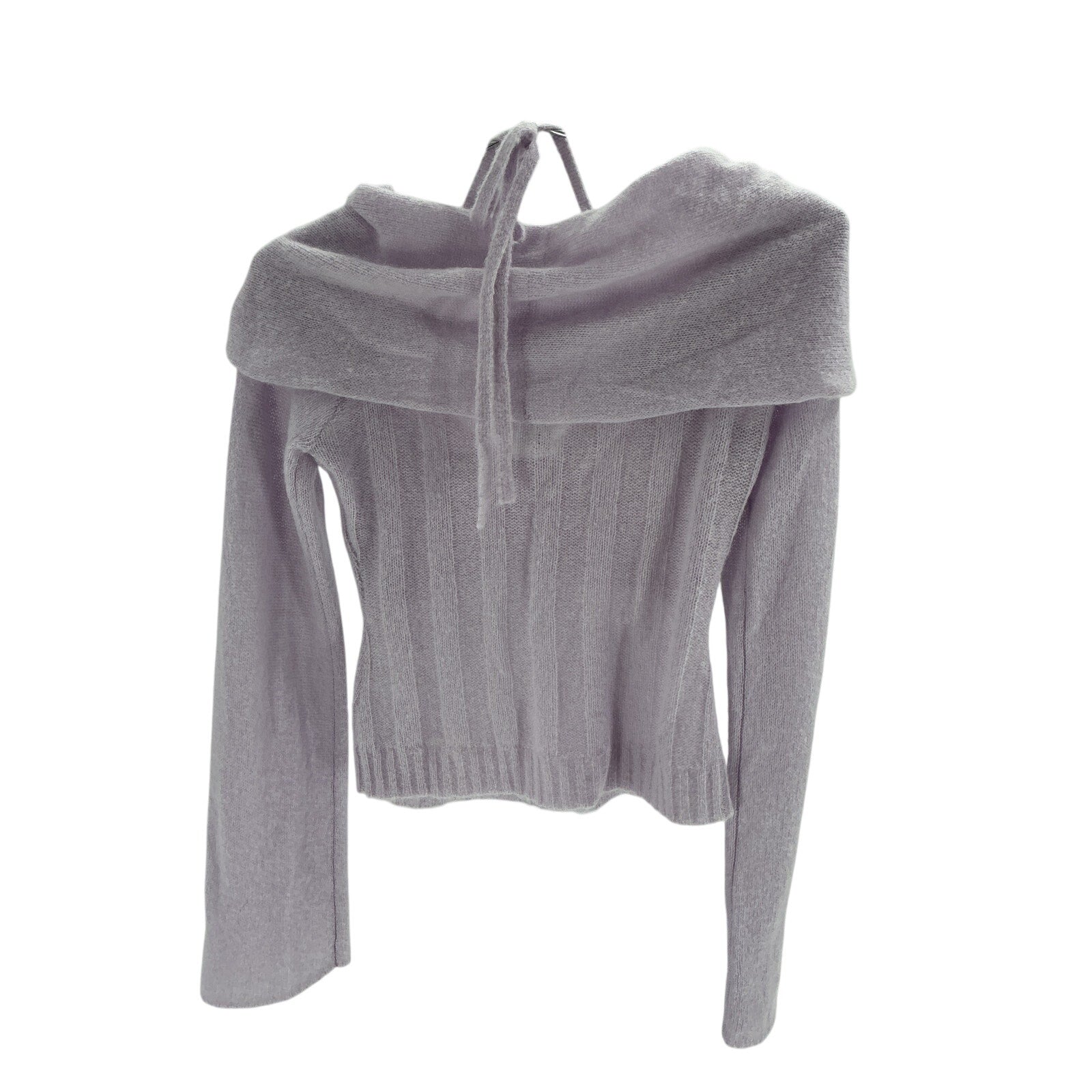 Simkhai 'Cambria' Purple Alpaca Off-The-Shoulder Top Size S