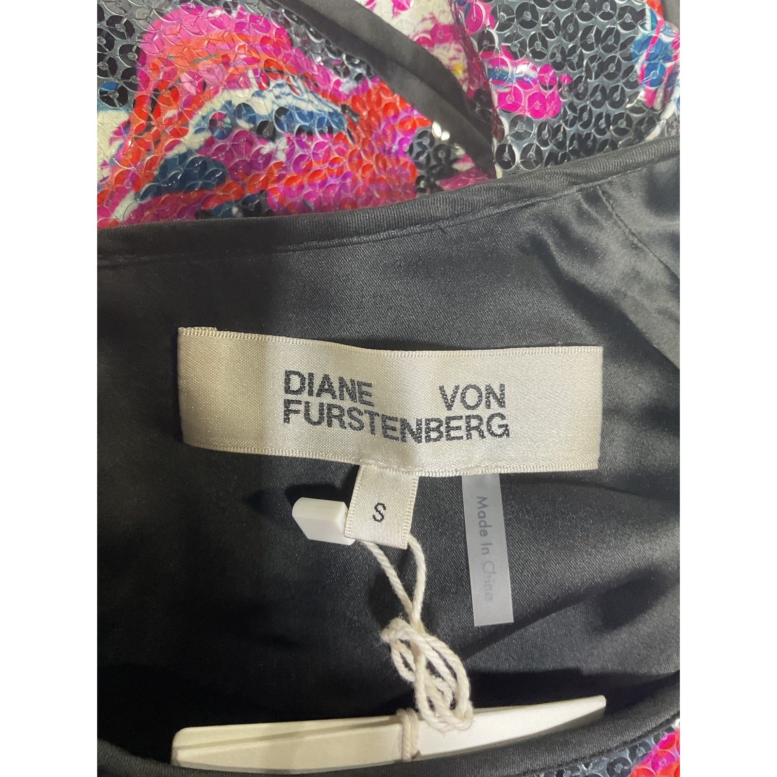 Diane Von Furstenberg 'Anara' Pink Sequin Embellishments Dress Size S - NWT