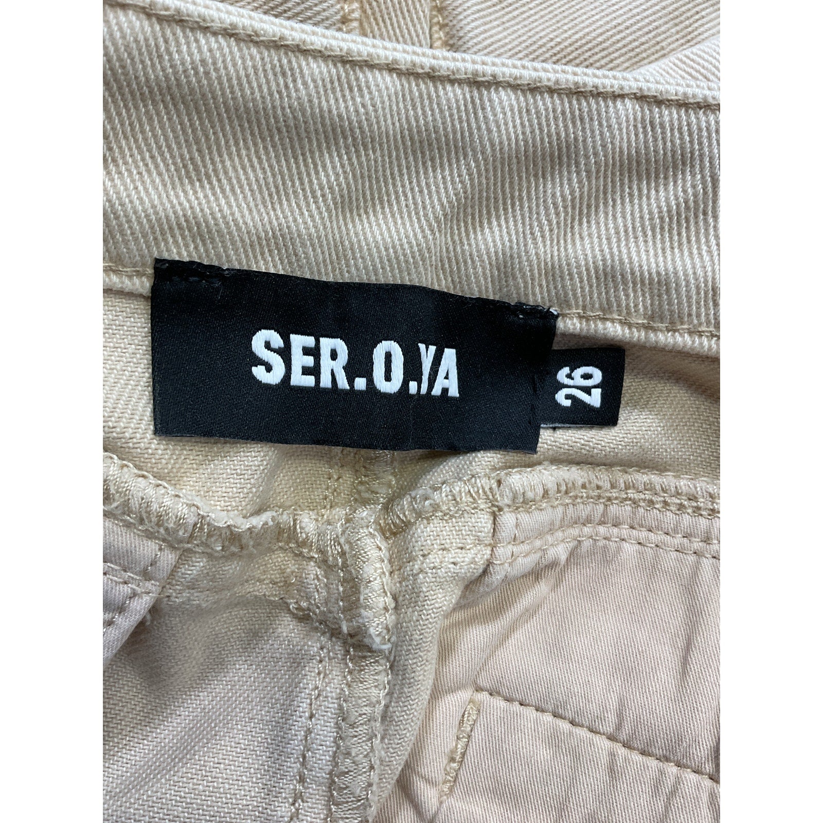 Ser.O.Ya 'Lia' Tan Twill Skirt Size 26