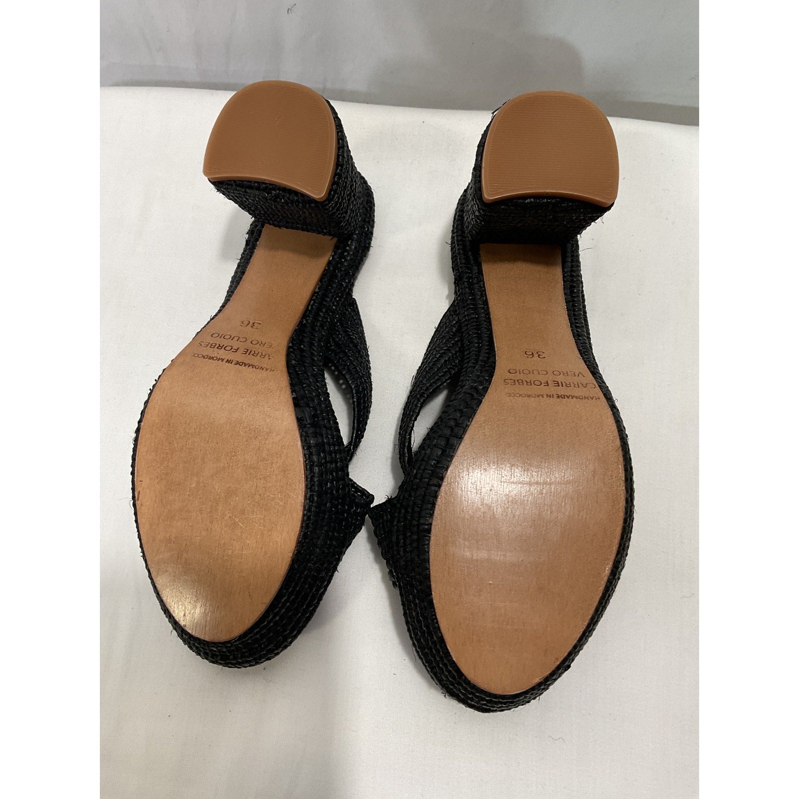 Carrie Forbes Mm Black Modele Andre Platform Sandal Size 6