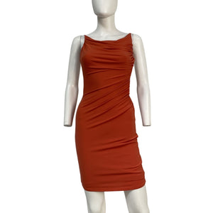 Katie May Ruched Orange Lenny Dress Size XS