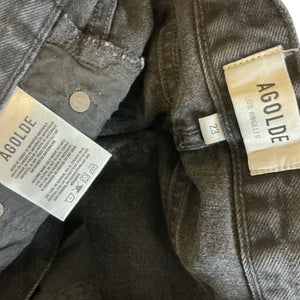 Agolde Vintage Washed Black Lana Straight Denim Jeans Size 23