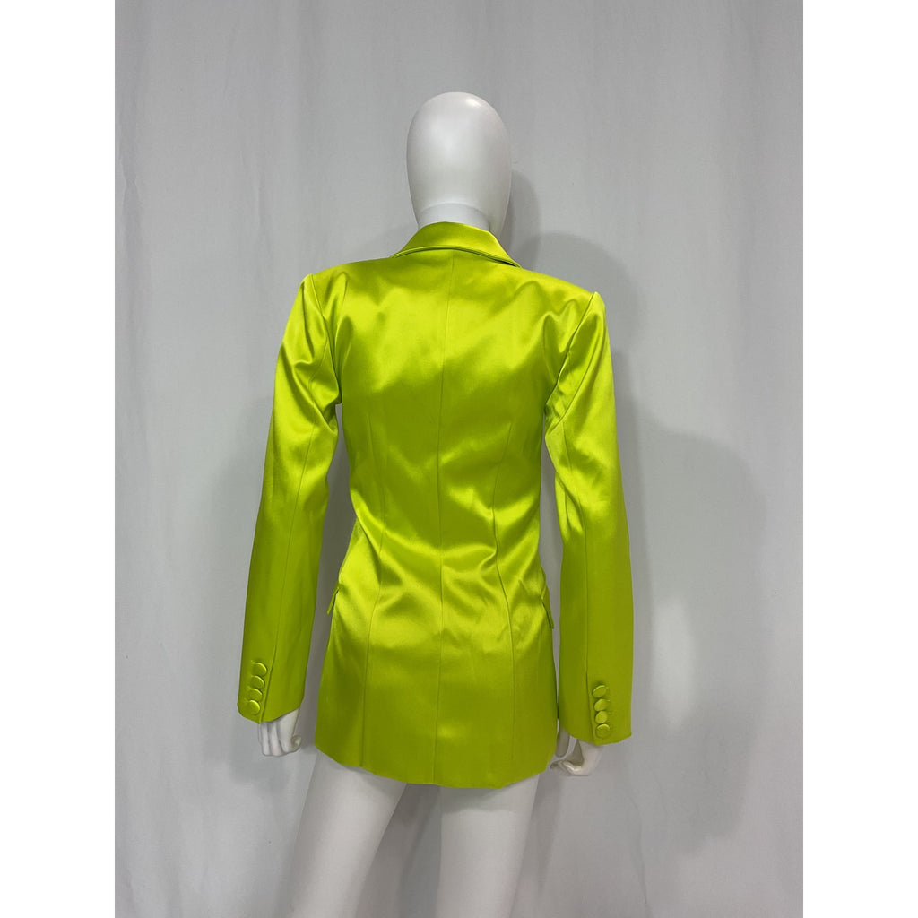 Michael Costello x Revolve 'Marissa' Green Satin Blazer Size XS - NWT