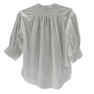 Saloni Crisp White Tavi Cotton Poplin Blouse Size 4