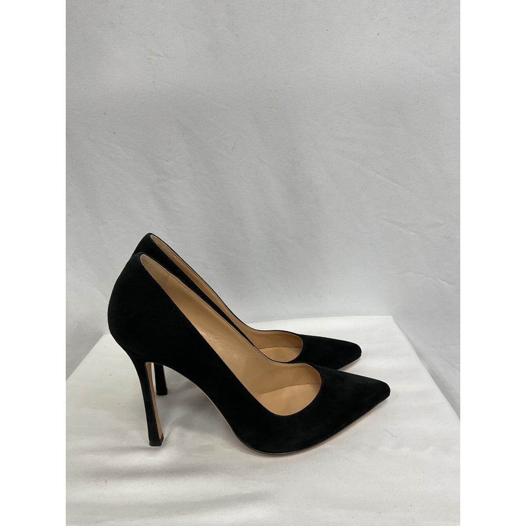 Gianvito Rossi '105' Black Suede Leather Pumps Stiletto Heel Size 6