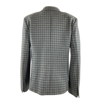 Theory Gingham Grey Staple Blazer Size 6