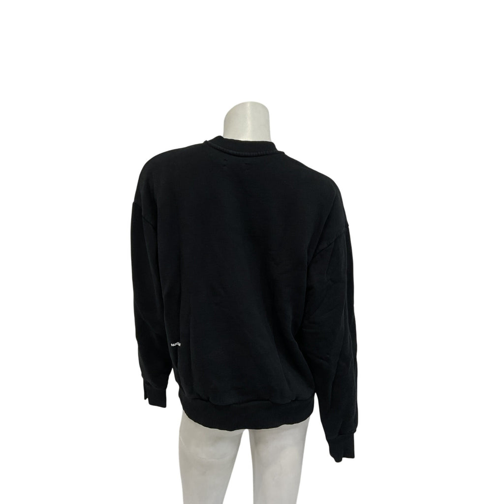 Pangaia 'Signature' Black Cotton Sweatshirt Size S