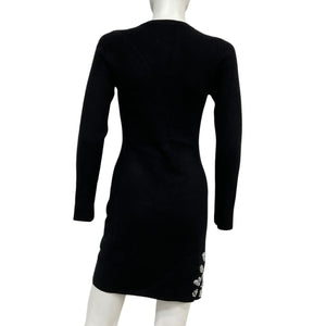 Saylor Embellished Black Reid Mini Dress Size S