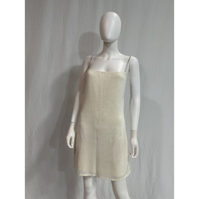 Gauge81 'Hira' White Crystal Embellished Short Dress Size L