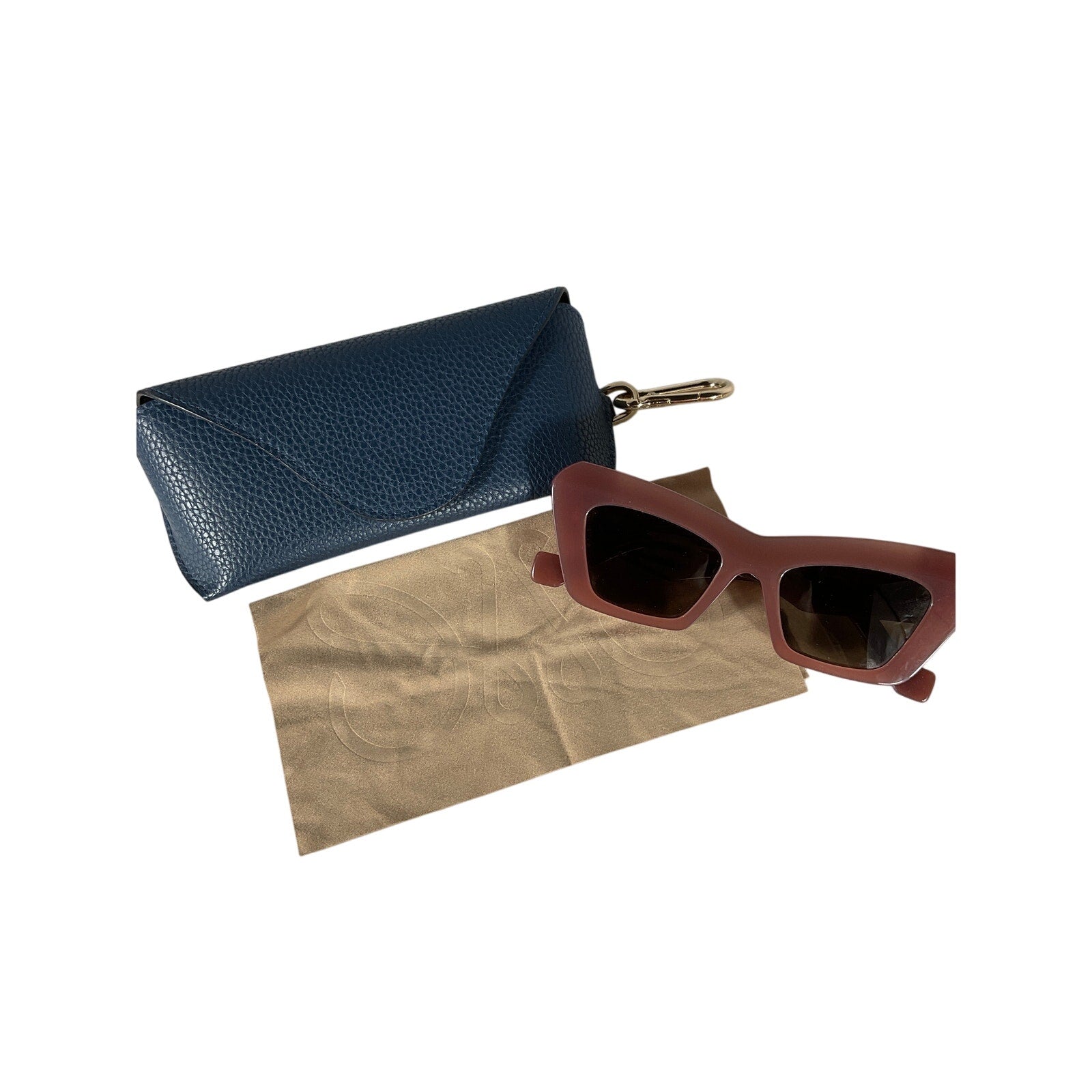 Loewe '50mm' Brown Acetate Cat Eye Sunglasses Size OS