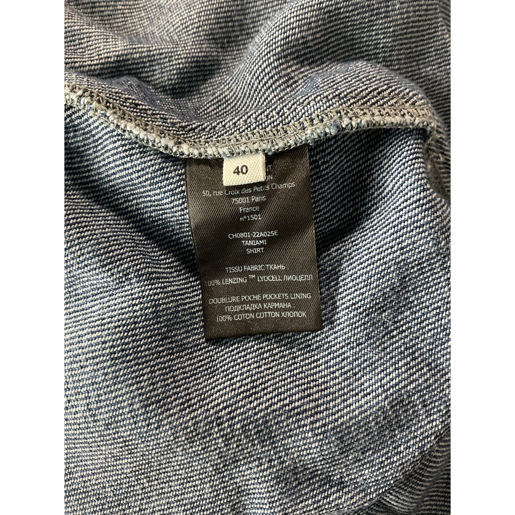 Isabel Marant �toile 'Taniami' Blue Cotton Oversized Denim Shirt Size 40