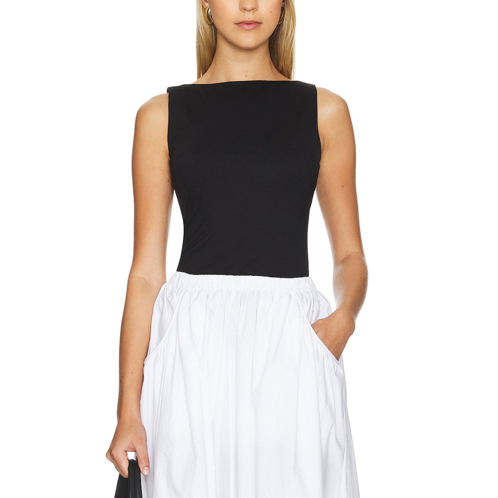 L'Academie 'Marianna' Black Rayon Cyra Top Size S