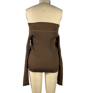 Jacquemus Ribbed Brown La Maille Oro Sweater Size 40 FR / US 8