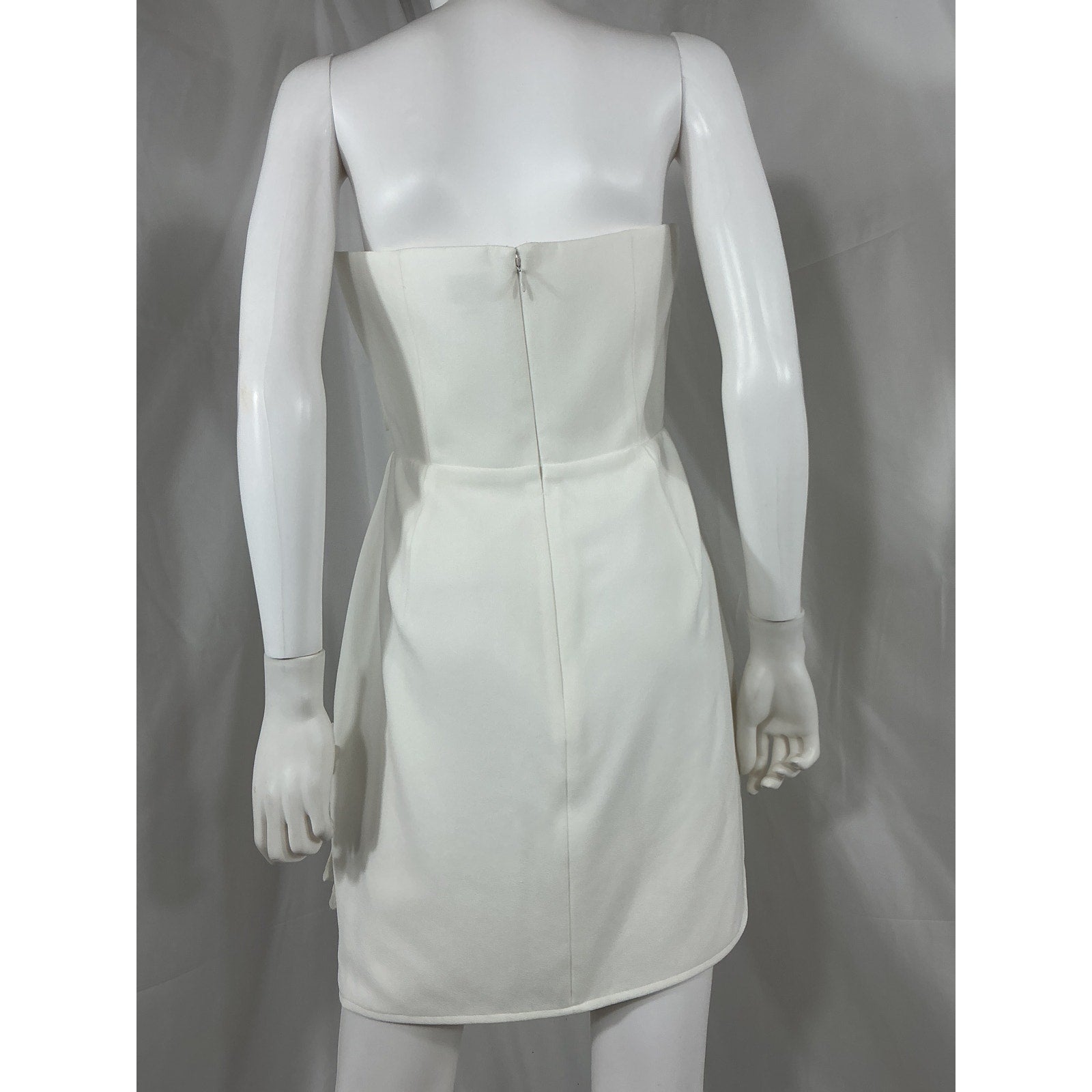 Sau Lee 'Fleur' White Polyester Mini Dress Size 10