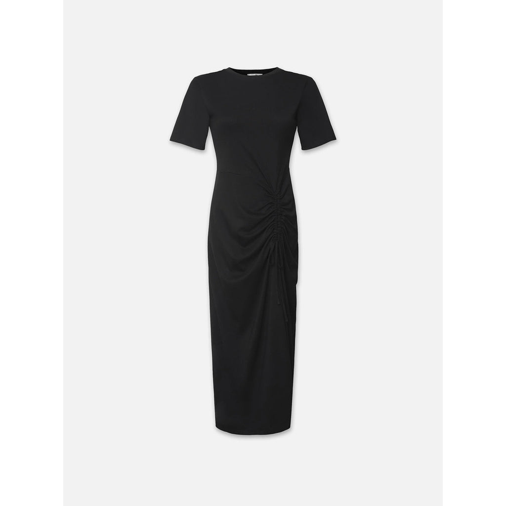 Frame 'Ruched' Black Front Tie Dress Size S - NWT